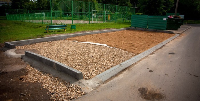 Укладка газонной решетки