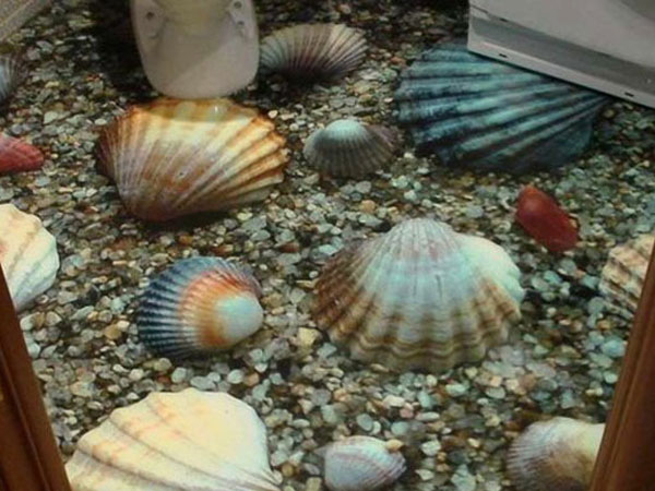 Наливной 3D пол ракушки Наливной 3D пол ракушки