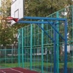 Ферма баскетбольного щита уличная Г-образная двойная, бетонируемая