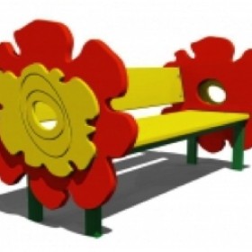 Скамейка детская СМ26 «Цветы»