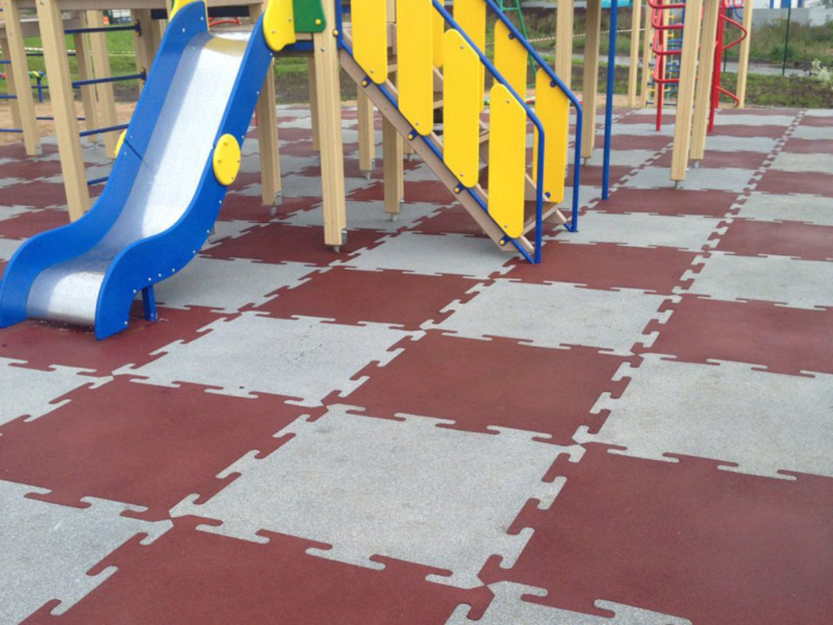 Модульное резиновое покрытие для детских площадок - ИнтерЭко